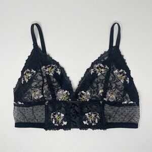 Victoria's Secret Floral Lace Convertible Mesh Bra Top Size XL